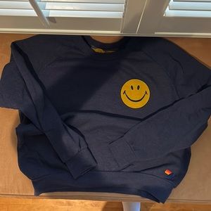Aviator Nation Navy smiley face sweatshirt. Women’s size large. Worn once.
